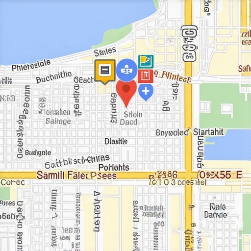 Seattle Local SEO Map Optimization Map of Seattle highlighting local SEO elements and icons