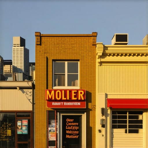 Seattle skyline with storefronts showcasing local businesses