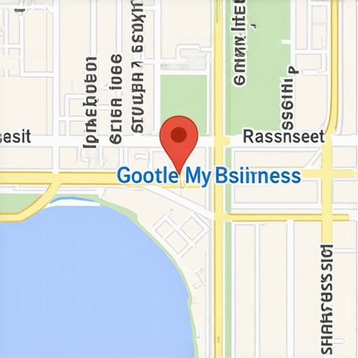Seattle business map with Google My Business markers and local SEO elements