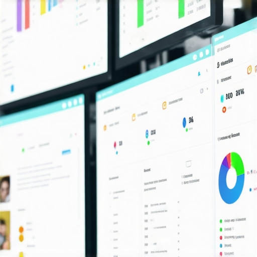 Workspace with SEO software displays showing citation and review analytics