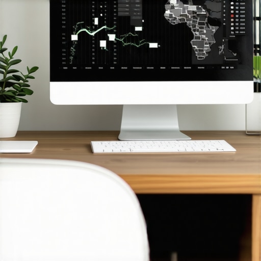 Laptop displaying local SEO rankings and maps with SEO tools on screen.