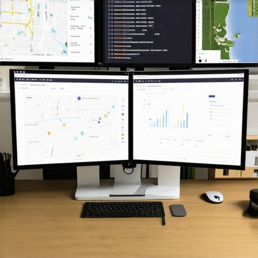 SEO Tools in Action for Seattle Maps Analyst analyzing local SEO data on screens focused on Seattle map rankings.