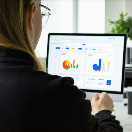 Person working on SEO analytics with local SEO tools