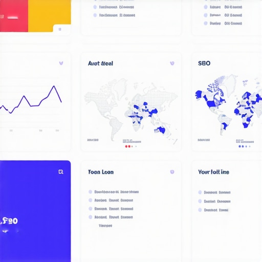 A computer screen displaying local SEO analytics and map optimization interface.