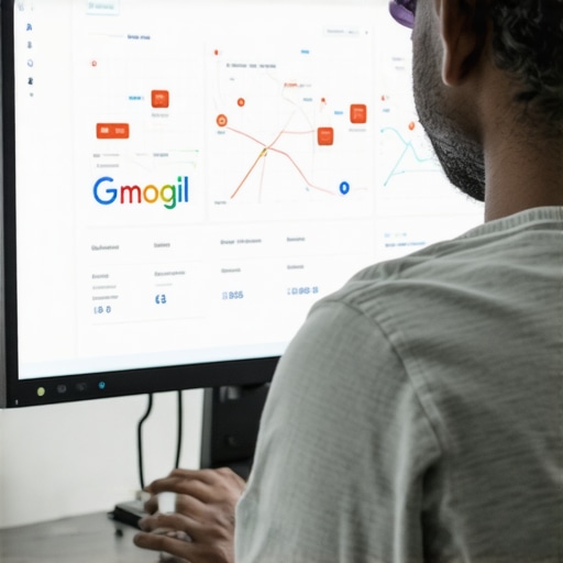 Person reviewing local SEO performance metrics on a laptop.