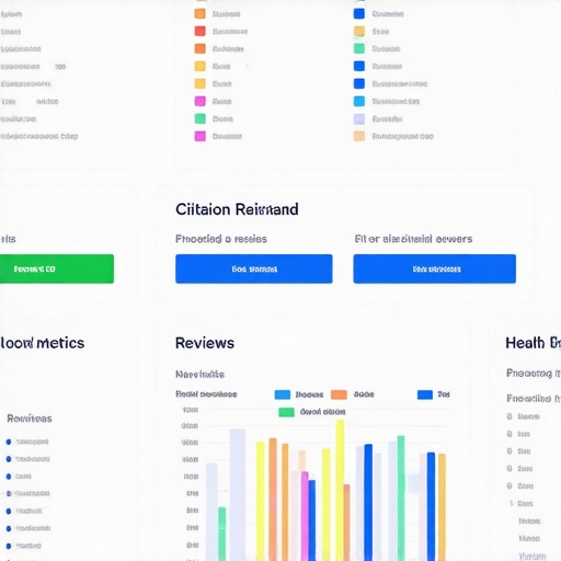 Dashboard displaying citation consistency, review activity, and map pin accuracy