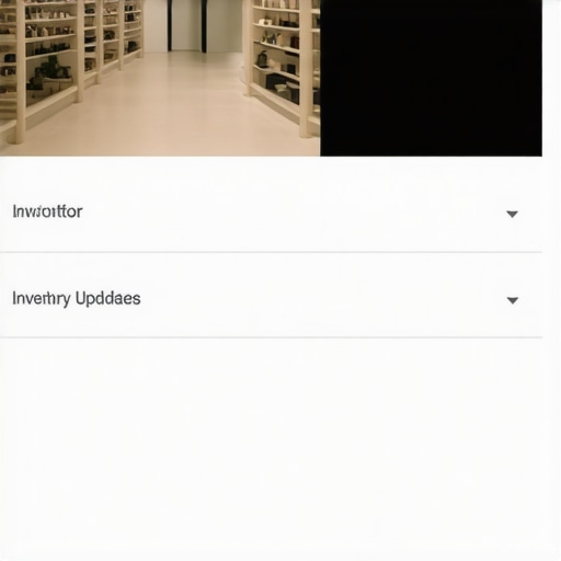 Dashboard displaying live inventory data syncing with Google My Business