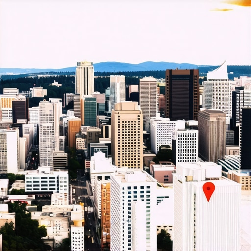 Map of Seattle showing various local business locations with Google Map pins.